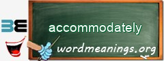 WordMeaning blackboard for accommodately